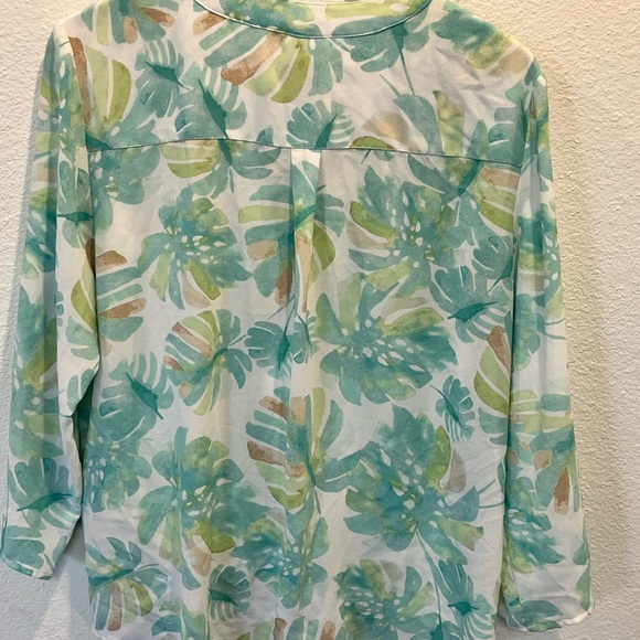 Tropical Print Women's Top - Picture 4 of 11